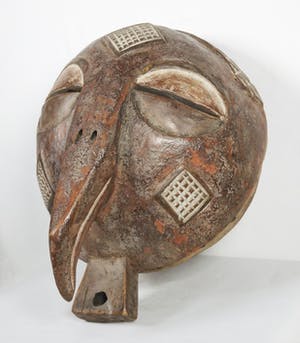 Luba - Groot houten vogelmasker met scarificaties kopen? Bied vanaf 1!