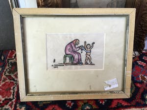 Niet of onleesbaar gesigneerd - C3749-13 - Oma met kind kopen? Bied vanaf 10!