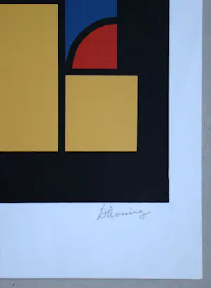 Dirk Koning - Constructieve Compositie - 1970 - Originele zeefdruk gesigneerd en genummerd kopen? Bied vanaf 100!