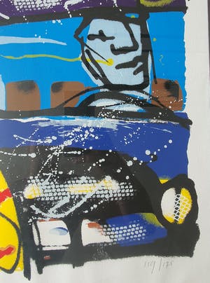 Herman Brood - Volvo - zeefdruk - gesigneerd - 1998 - 175 ex. kopen? Bied vanaf 1!