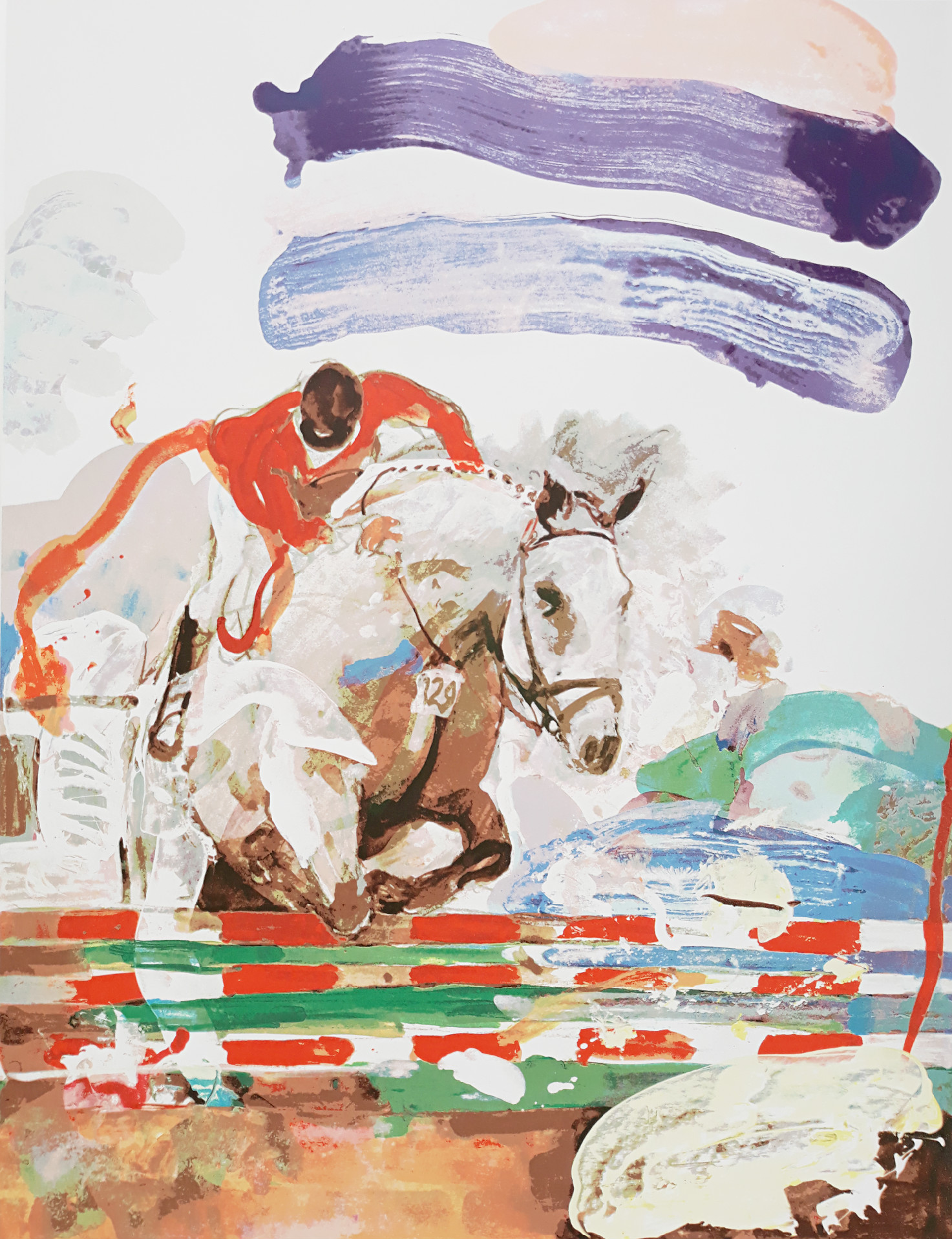 Jan van Diemen - Concours hippique, zeefdruk verkocht voor € 40!