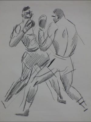 Herman Bieling - Drie bokstekeningen - Potlood/inkt penseel kopen? Bied vanaf 45!