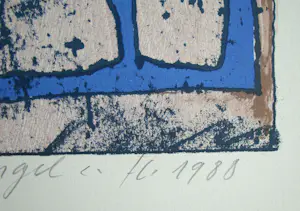 Franz Eggenschwiler - Engel - 1988 - Originele houtsnede, handgesigneerd kopen? Bied vanaf 120!