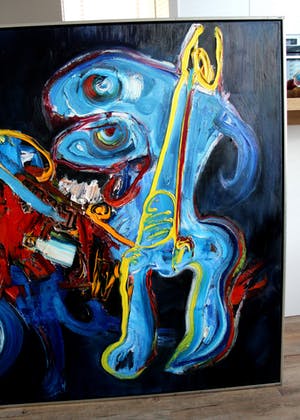 Jan te Wierik - Acryl op doek: fantasiefiguur - 1991 ( zeer groot!) kopen? Bied vanaf 3750!