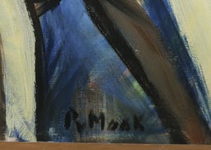 Piet van Mook - Olieverf op doek, Vechtenden - Ingelijst kopen? Bied vanaf 100!