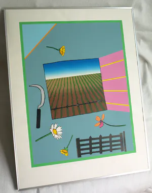 Harrie Gerritz - Ingelijste zeefdruk , Het veldboeket wordt steeds kleiner – 1979 kopen? Bied vanaf 50!