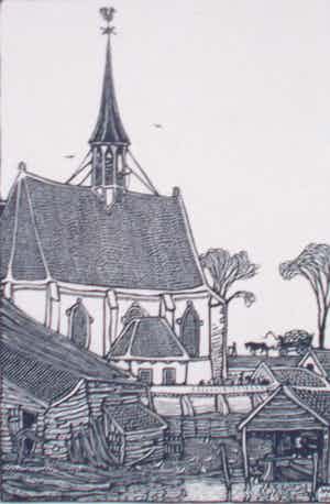 Wijnand Otto Jan Nieuwenkamp - Kerkje Spaarndam verkocht voor € 150!