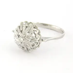 18k wit gouden ring met briljant geslepen diamant tot. 0.03ct – F/G - VS/SI kopen? Bied vanaf 310!