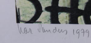 Har Sanders - Zeefdruk, Een vreemde postzegel - Ingelijst kopen? Bied vanaf 50!