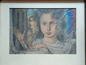 Jan Toorop - Meisje speelt op een harp kopen? Bied vanaf 50!