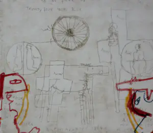 Anton Heyboer - Gemengde techniek(vetkrijt, potloodtekening met ets) - 1984 kopen? Bied vanaf 275!