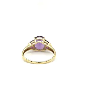 Colorful modern Ring in 9 Karat (375) with Amethyst and Topas - as new kopen? Bied vanaf 100!
