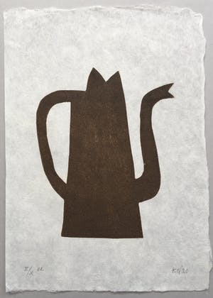 Klaas Gubbels - houtdruk op geschept papier - ‘Napels’ - 2020 kopen? Bied vanaf 275!