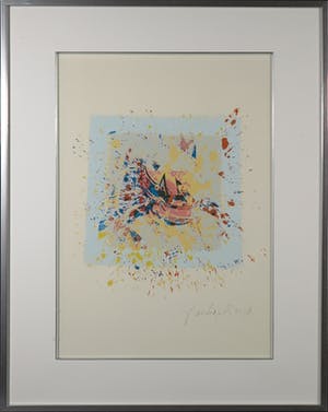 Frank Gude - Zeefdruk, Zonder titel - Ingelijst kopen? Bied vanaf 20!