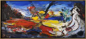 Henk Eikenaar - Olieverf op doek, Abstracte compositie - Ingelijst (Groot) kaufen? Bieten Sie von 250!