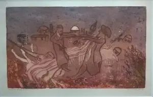 Marcus van Loopik - ode aan Marc Chagall – gesigneerde ets kopen? Bied vanaf 50!