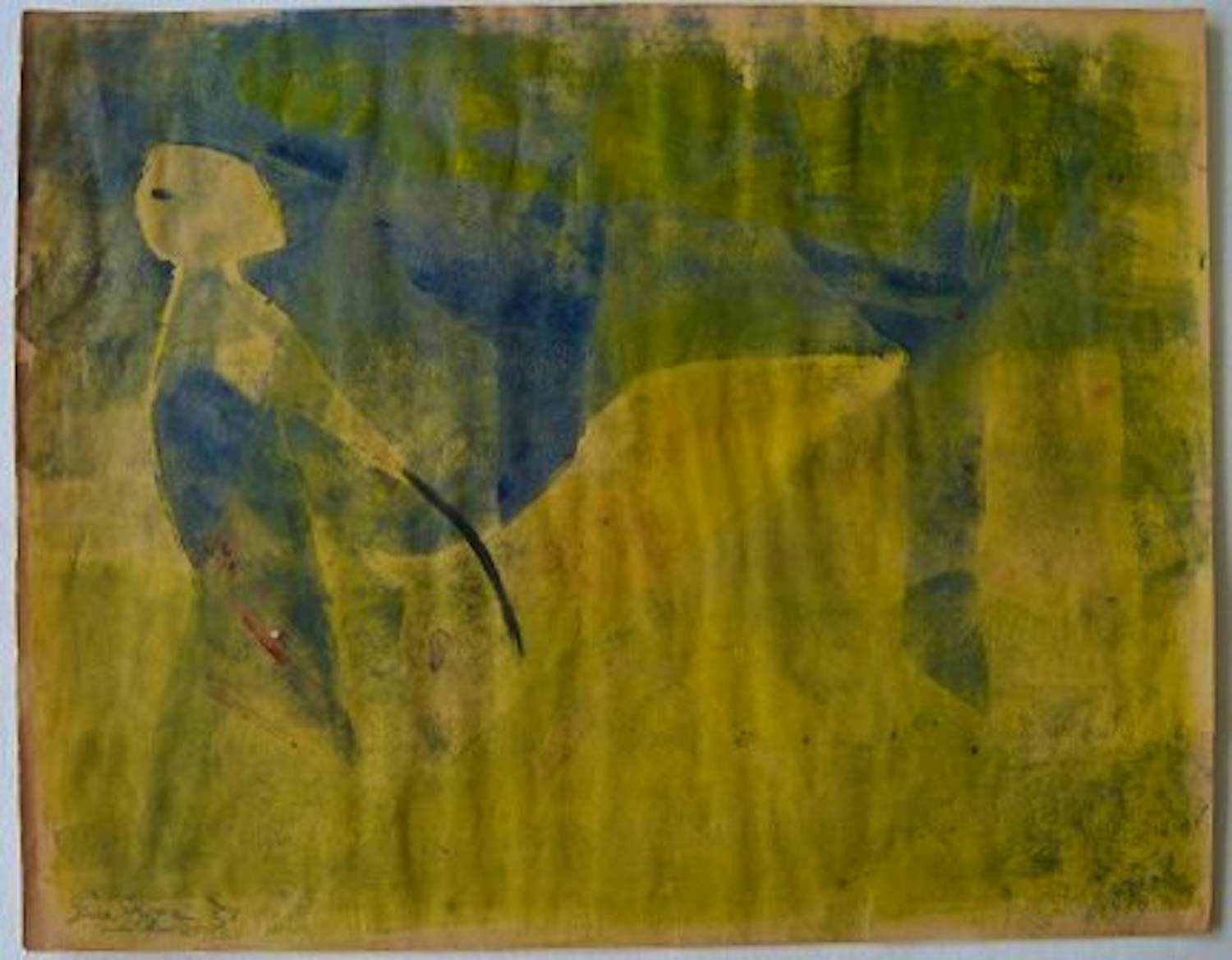 Gene Eggen - Figuur in groen. kopen? Bied vanaf 400!