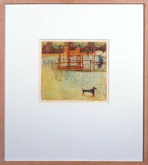 Wendelien Schonfeld - Kleurenets Anticity Circus, - Ingelijst verkocht voor € 40!