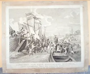 AcheterJan Willem Pieneman - Aankomst van zijne koninklijke hoogheid thans souvereinen vorst . . .? Enchérissez de 65!