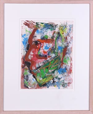 Niet of onleesbaar gesigneerd - Gemengde techniek op papier, Zonder titel kopen? Bied vanaf 1!