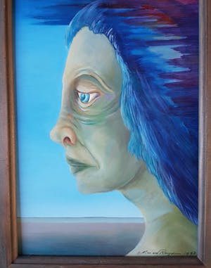 Nico van der Reyden - Olieverf op board, Blik in de toekomst - Ingelijst. kopen? Bied vanaf 1!