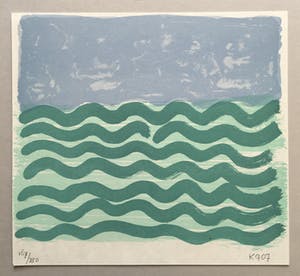 Klaas Gubbels - litho op handgeschept papier 'Het Water' - 2007 kopen? Bied vanaf 145!