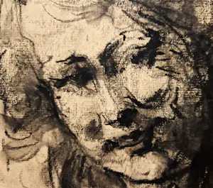 Niet of onleesbaar gesigneerd - Vroeg 20e of laat 19e eeuws impressionistisch houtskool portret - gesigneerd kopen? Bied vanaf 1!