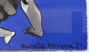 Ans Wortel - De weg waar we elkaar, met alle besonjes, tegenkomen, gouache (netjes ingelijst) kopen? Bied vanaf 225!