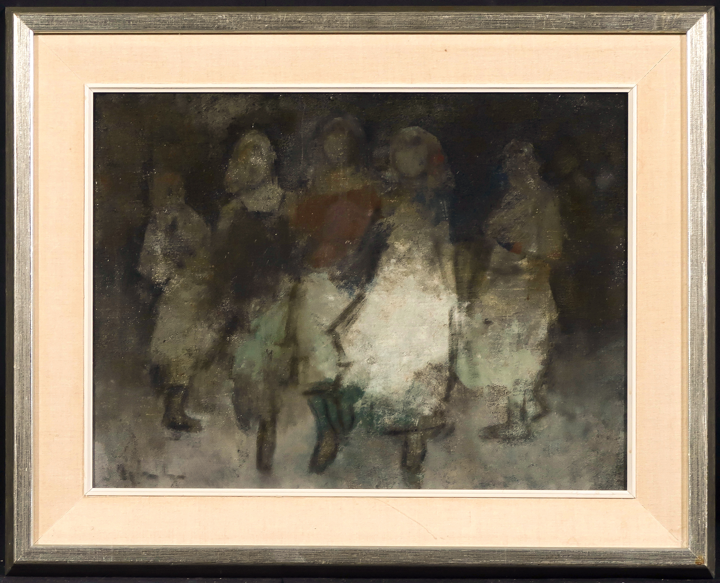 Jan Rijlaarsdam - Olieverf op doek, Zonder titel - Ingelijst verkocht voor € 800!