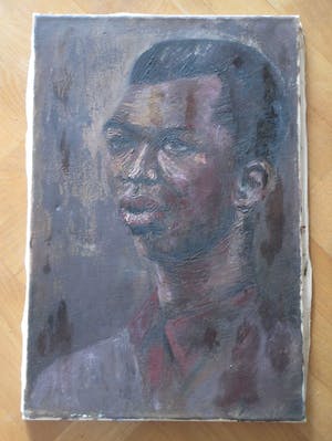 Niet of onleesbaar gesigneerd - Mannenportret - Olieverf op doek kopen? Bied vanaf 1!