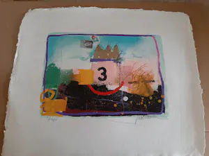 Theo Koster - Zeefdruk, collage 3 kopen? Bied vanaf 35!