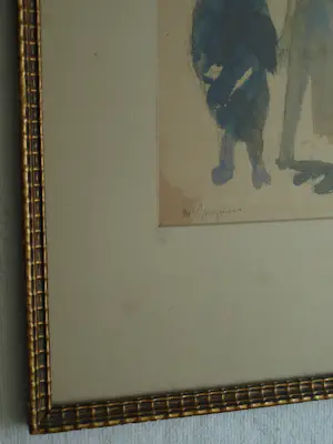 AcheterMaarten Jungmann - Ingelijste aquarel , Twee figuren....? Enchérissez de 50!