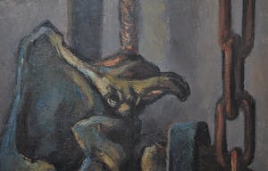 Gerard Post Greve - stilleven met paardenschedel en attributen - olieverf kopen? Bied vanaf 99!