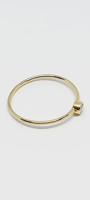 14 kt Geelgouden Ring Met Zirkonia kopen? Bied vanaf 55!