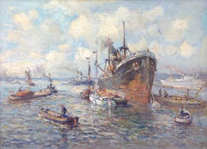 Evert Moll - B9076, havengezicht Rotterdam kopen? Bied vanaf 750!