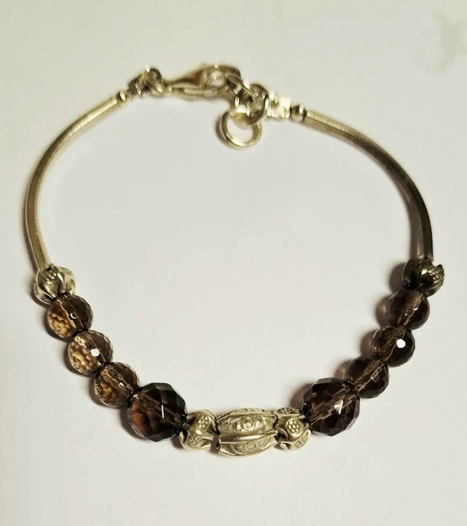 Nieuwe Armband van natuurlijke facetgeslepen Rookkwarts kopen? Bied vanaf 70!