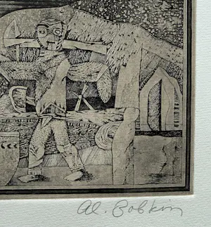 Alexander Bobkin - handgesigneerde ets | 'Siberië' (Zeer groot) kopen? Bied vanaf 150!