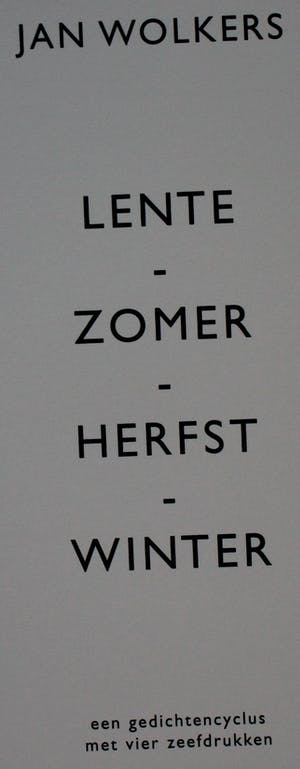 Jan Wolkers - Map met gesigneerde colophon: lente/zomer/herfst/winter kopen? Bied vanaf 20!