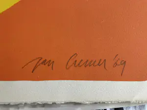 Jan Cremer - Jan Cremer: kleurenlitho, Hot Dog USA (1969), gesigneerd kopen? Bied vanaf 500!
