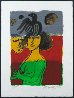 Corneille - Litho, Arc en ciel - Ingelijst kopen? Bied vanaf 1!