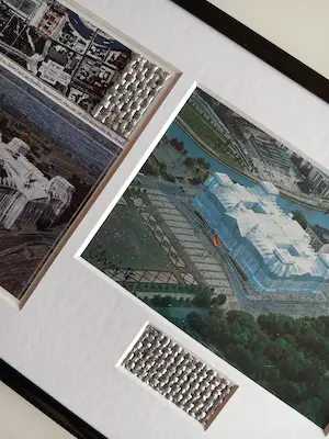 Christo - gesigneerde artcard + 1 met 2 fabrics kopen? Bied vanaf 380!