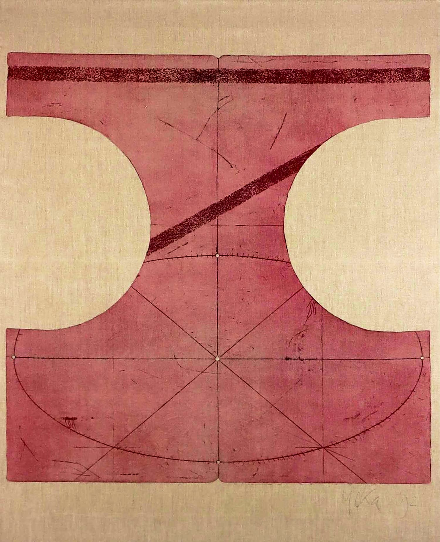 Yoka Voorbach - Ets op linnen, Idol (Groot) kopen? Bied vanaf 70!