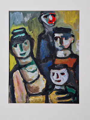 AcheterDick Elffers - Jaren 60 - expressionistisch olieverf op papier "de familie" gesigneerd? Enchérissez de 76!