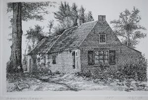 Han van Hagen - Smidse Verkley - ets, in een fraaie lijst kopen? Bied vanaf 45!