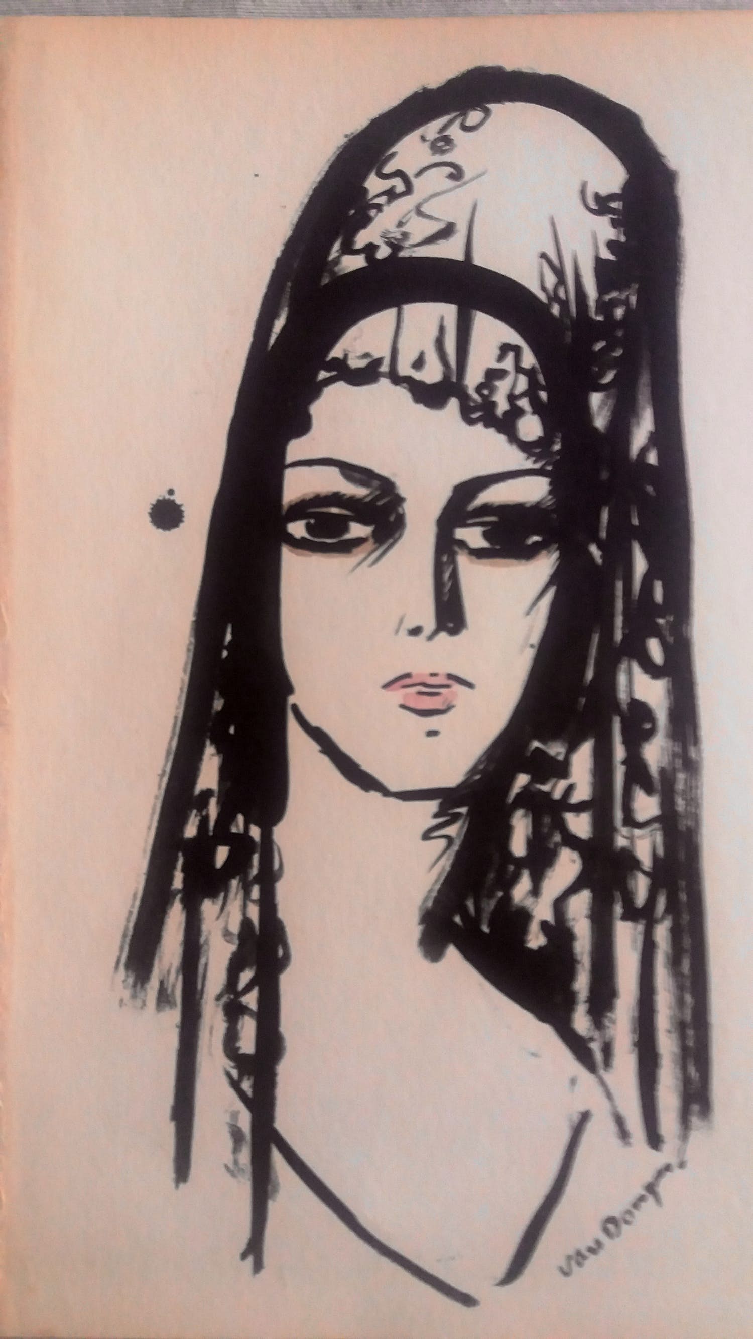 Kees van Dongen - Pochoir - Espagnole - 1925 verkocht voor € 450!