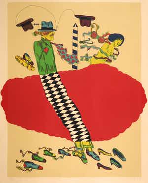 Antonio Segui - Litho, Zonder titel verkocht voor € 1!