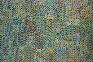 Niet of onleesbaar gesigneerd - Ingelijst ‘pointillistisch’ schilderij - Acrylverf op papier –107 x 156 cm -1989 kopen? Bied vanaf 1!