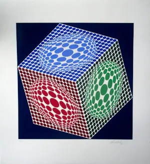 Victor Vasarely - Paula - Grote Zeefdruk - 1989 kopen? Bied vanaf 675!