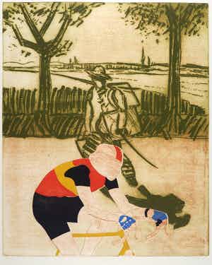 Peter Bes - Kleurenets, Van Gogh meets Peter Winnen verkocht voor € 1!