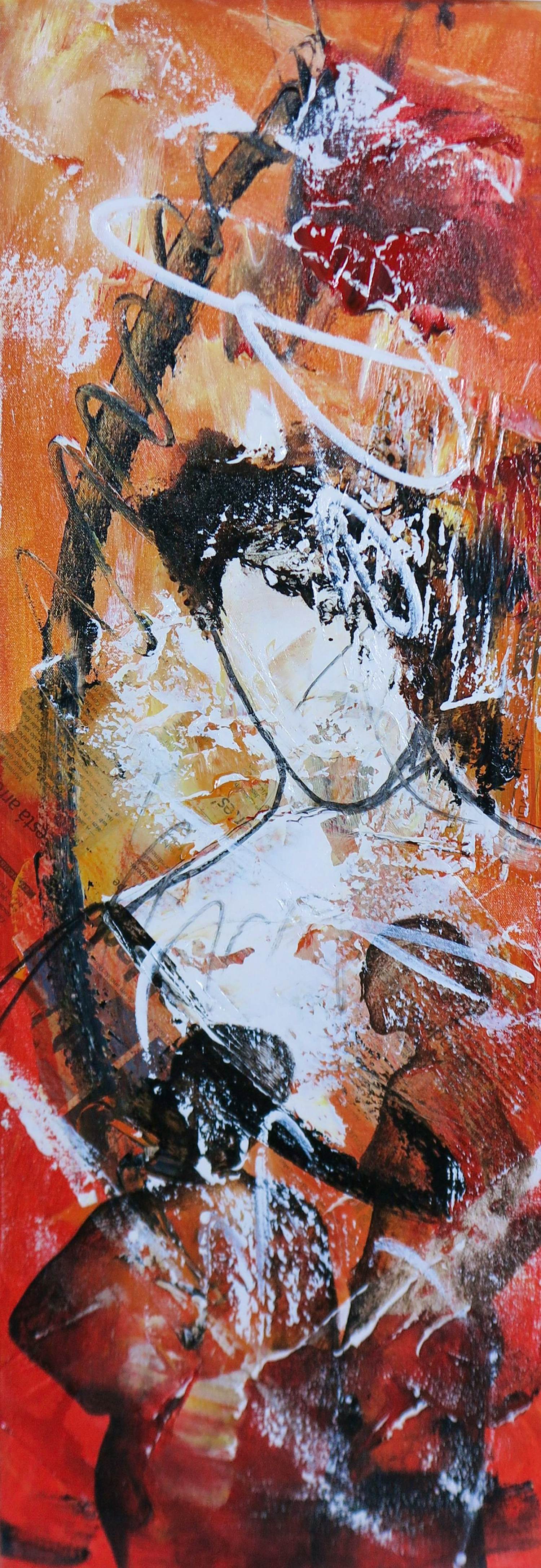 Dario Bosa - Acryl op doek, Figuur verkocht voor € 100!